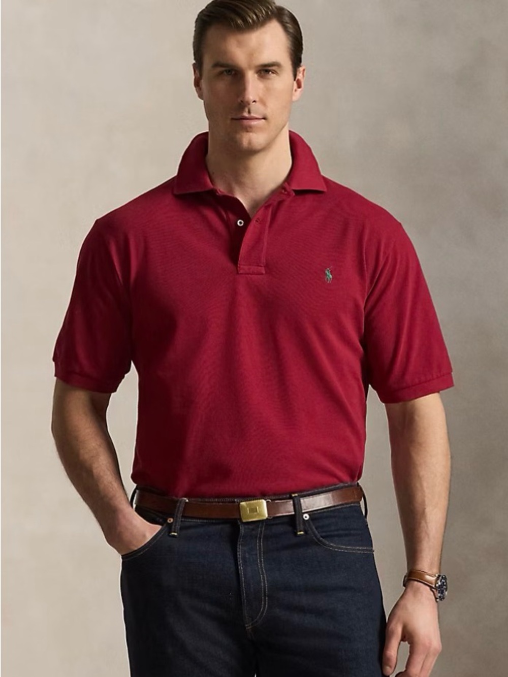Ralph Lauren Polo Shirt with Logo. Preppy. Cotton pique.
